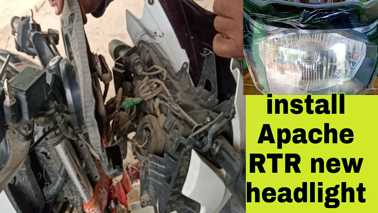 Apache RTR 160 headlight & visor assembly install