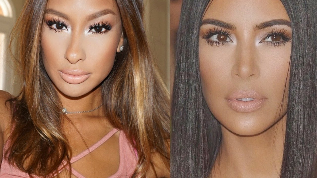 KIM KARDASHIAN Inspired Makeup Look Nudes Glam- FULL TUTORIAL