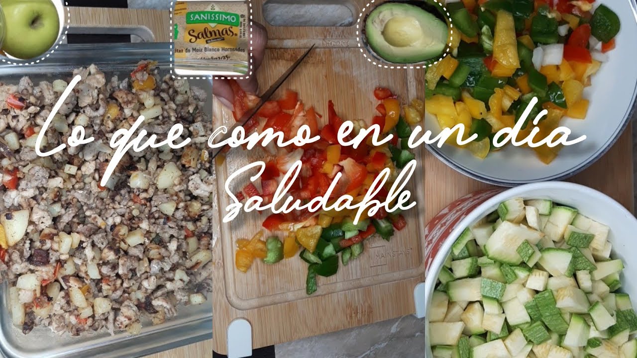 Lo que como en un día saludable+ejercicio+cocinando.#comidasaludable #vlogsaludable