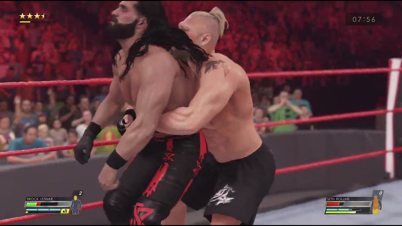 WWE 2K22 - Brock Lesnar vs Seth Rollins- - Iron Man Match