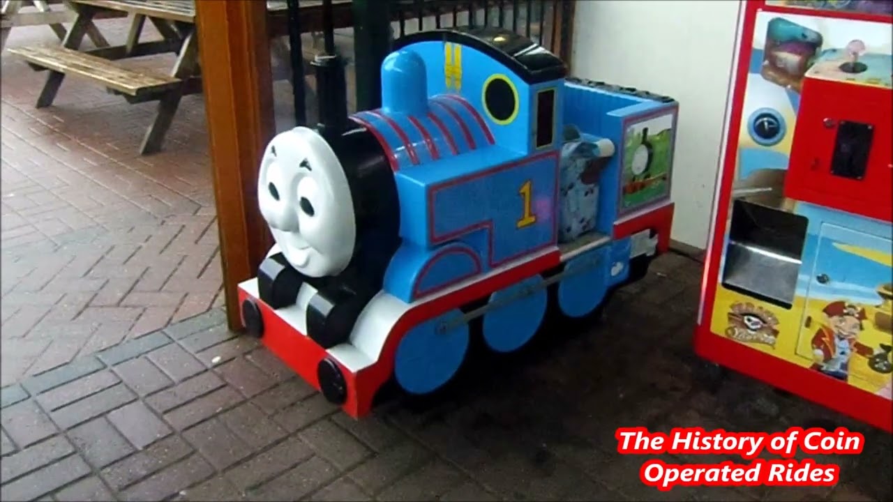 2000s Jolly Roger Coin Operated Steam Engine Kiddie Ride - Thomas the Tank Engine