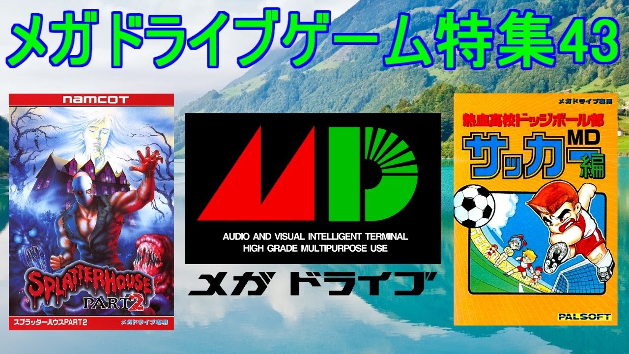 メガドライブゲーム特集43「SEGAレトロゲーム機シリーズ」５作品紹介＃スプラッターハウスⅡ＃熱血高校ドッチボール部サッカー編＃カメレオンキッド＃メガドライブ＃レトロゲーム