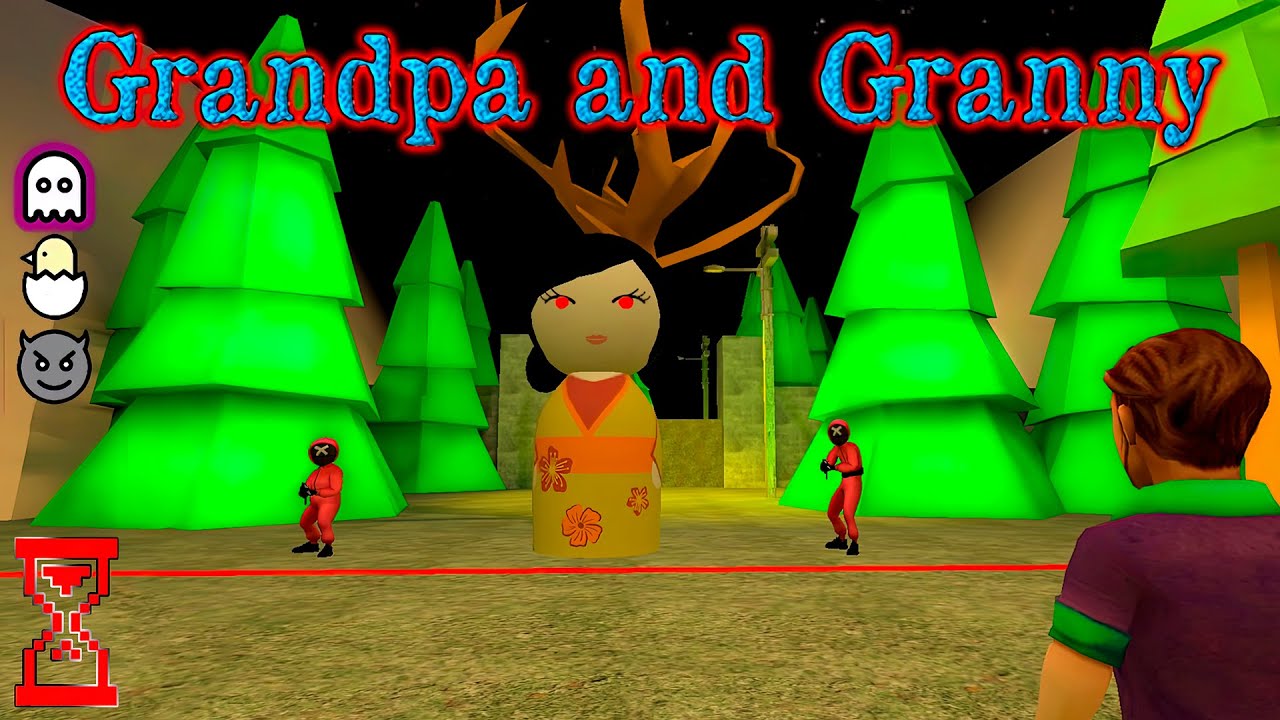 Игра в Кальмара на всех уровнях сложности // Grandpa And Granny Escape House
