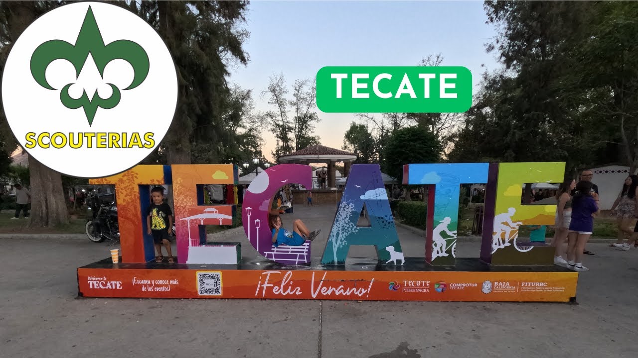 Cruzando la frontera por TECATE, Baja California Norte, México.
