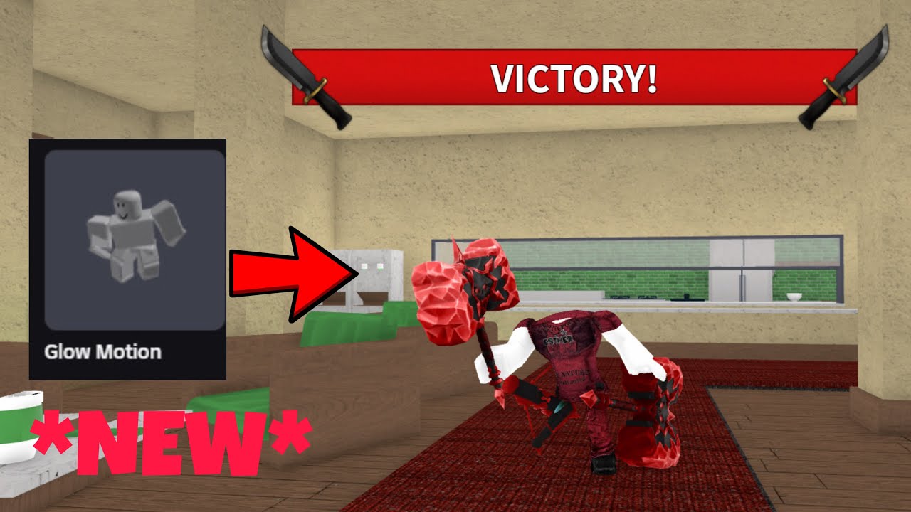PLAYING MM2 WITH THE *NEW* GLOW MOTION ANIMATION PACK (Murder Mystery 2)