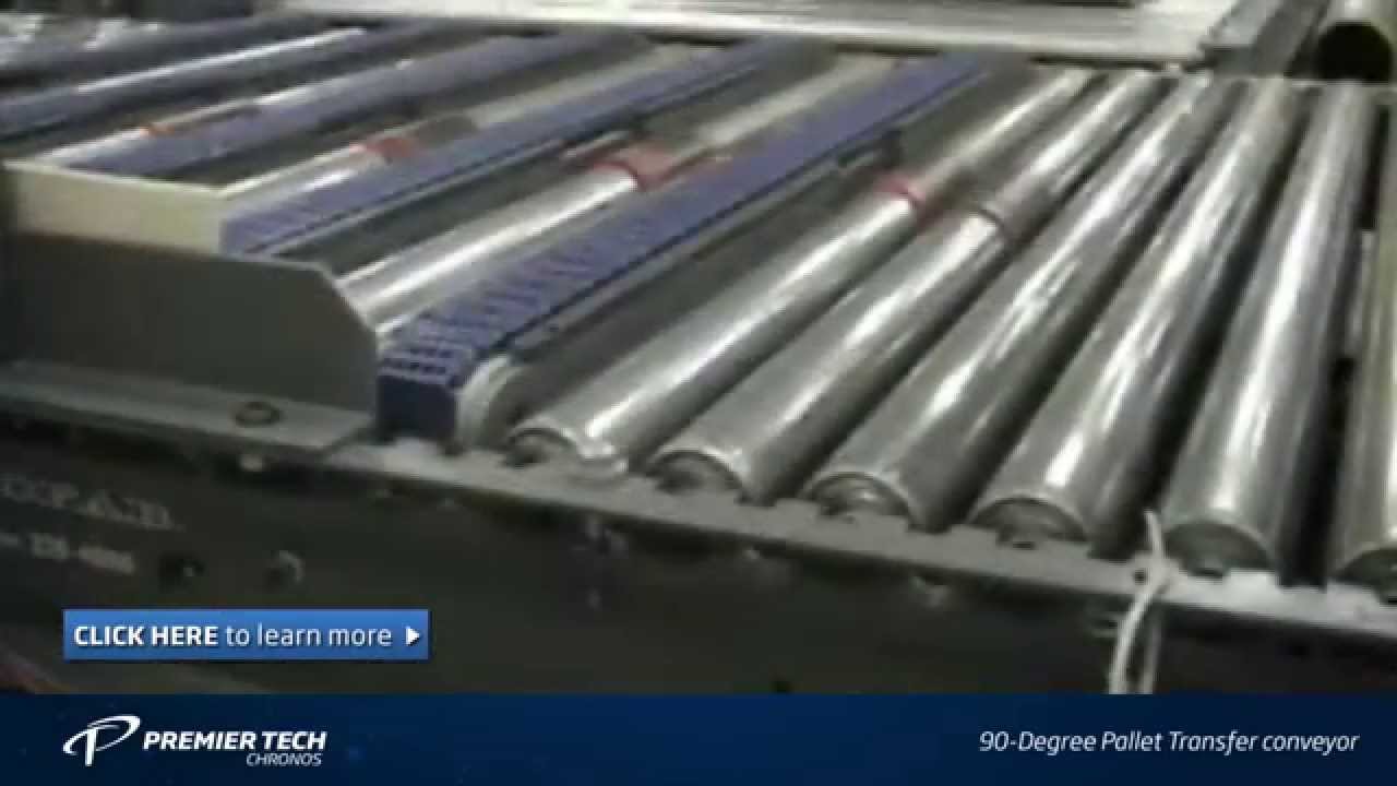 90-Degree Pallet Transfer Conveyor for pallet of boxes