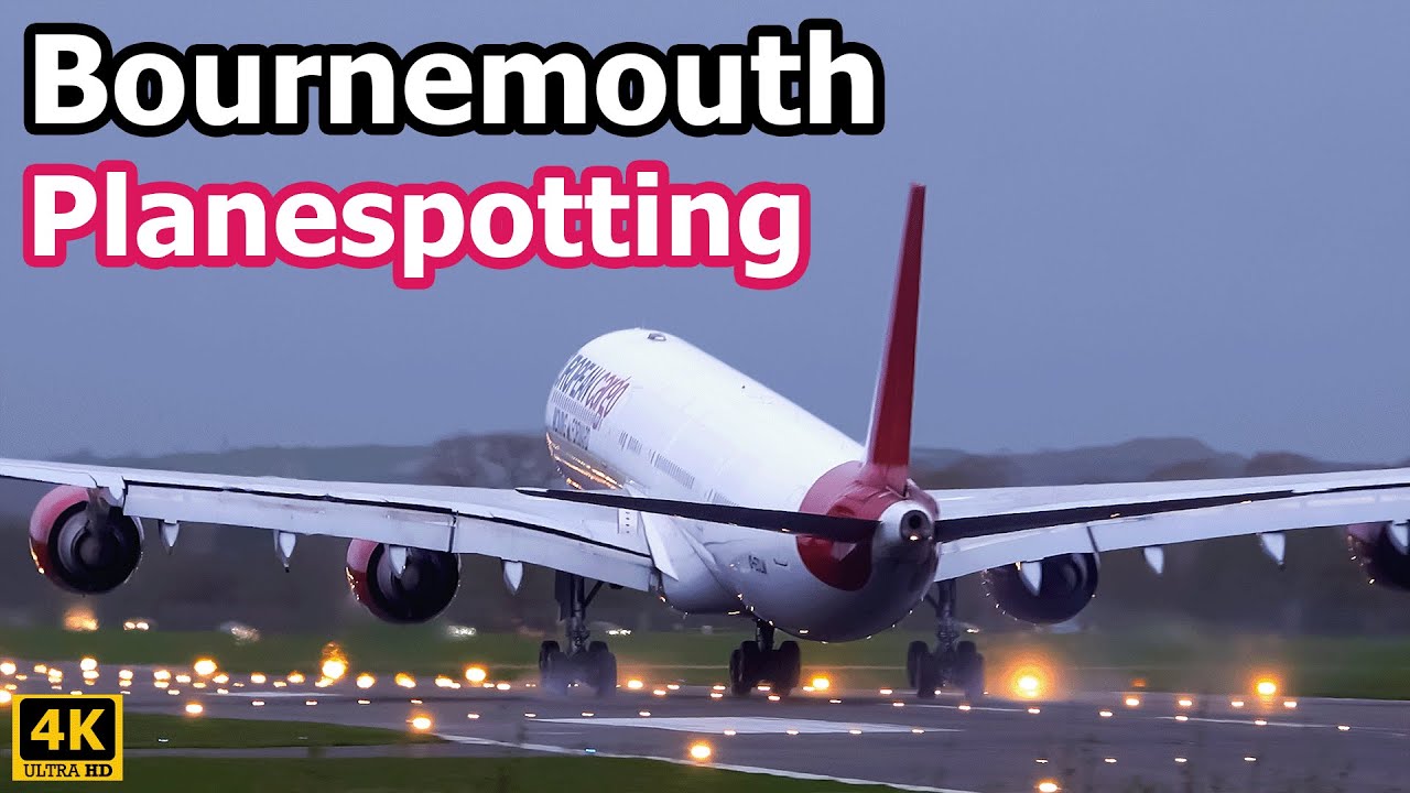 Amazing Close Up Landings & Takeoffs | Bournemouth Airport | 4K