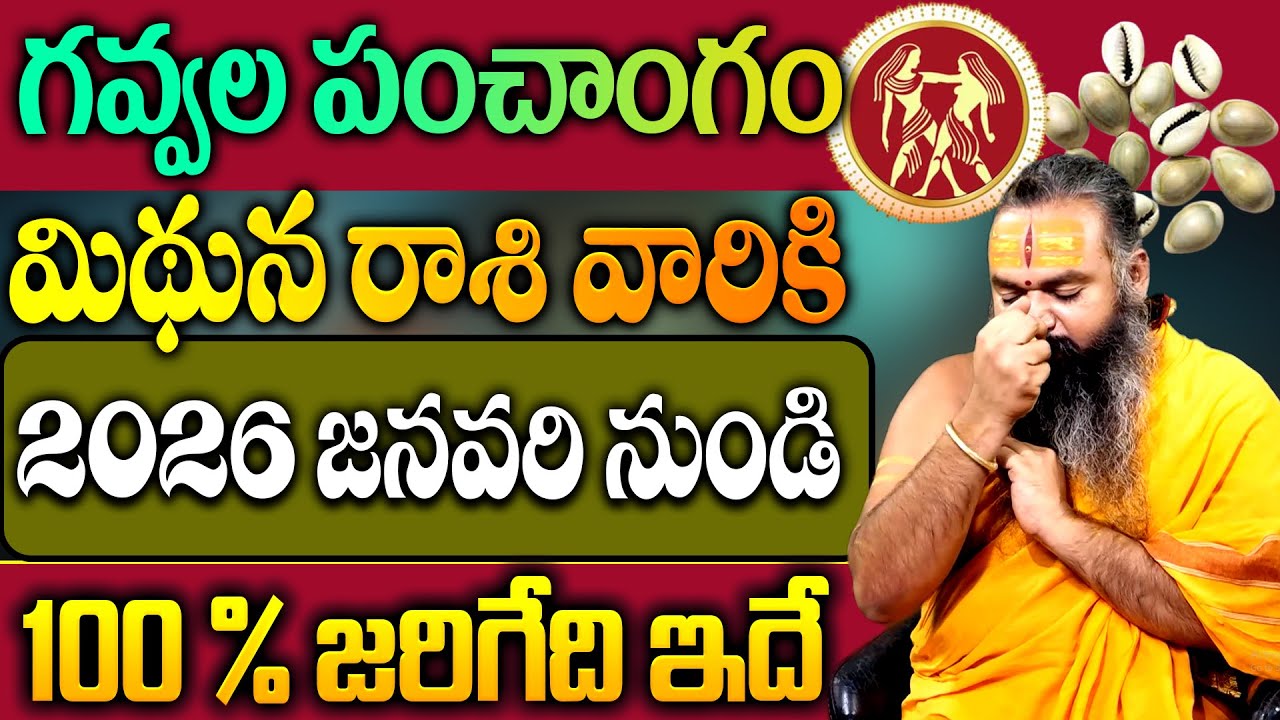 గవ్వల పంచాంగం : మిథున రాశి వారికి 2026 సంవత్సరంలో ఖచ్చితంగా జరగబోయేది ఇదే | #mithunarashi