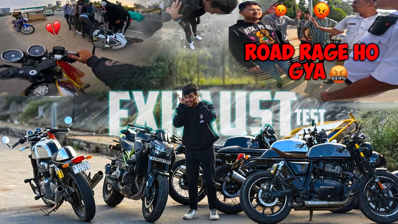 Continental GT 650 Exhaust Comparison | Accident Hogaya💔| Road Rage🤬 |