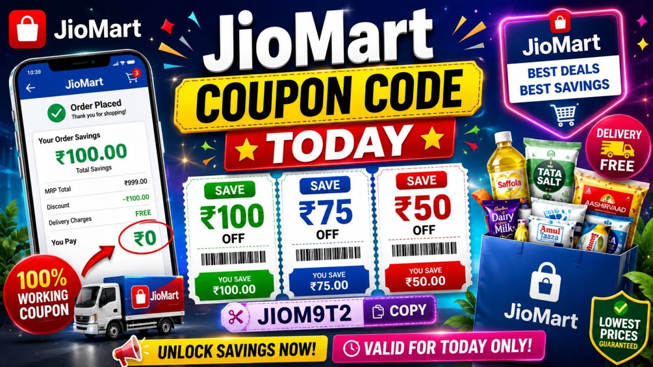 Jiomart new coupon code today | jiomart coupon code | jiomart coupon code problem solved