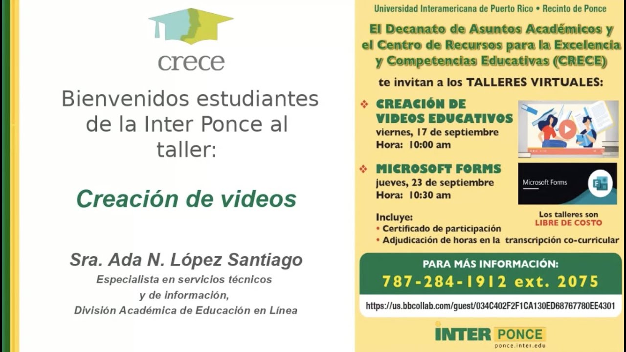 Taller CRECE - Creación de Videos