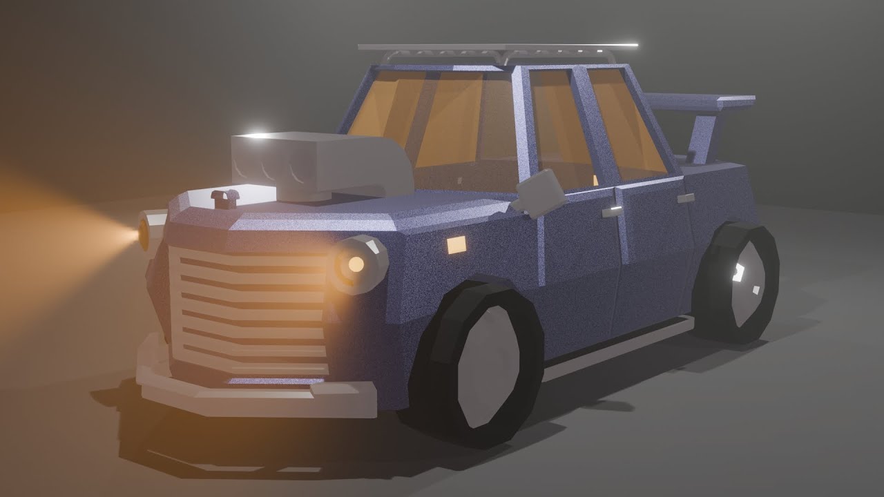 Low Poly Car в Blender (2 часть - материалы ) - идеально для новичков! (БЕЗ сложностей)