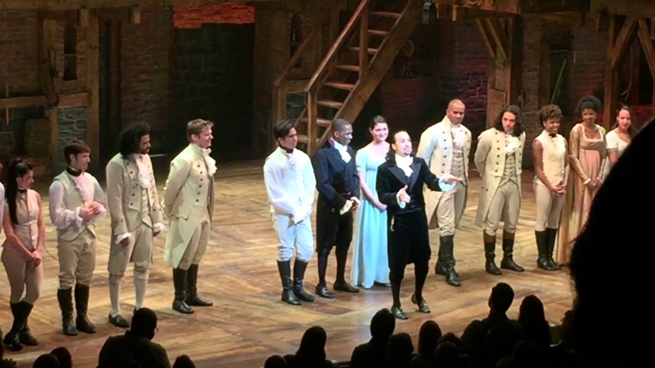 Hamilton curtain call 4/18/16 with Renée announcing Pulitzer Prize win!