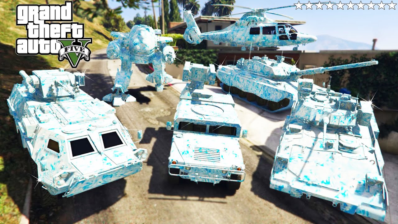 GTA 5 - Stealing DIAMOND EMERGENCY VEHICLES with Franklin! (Real Life Cars #109)