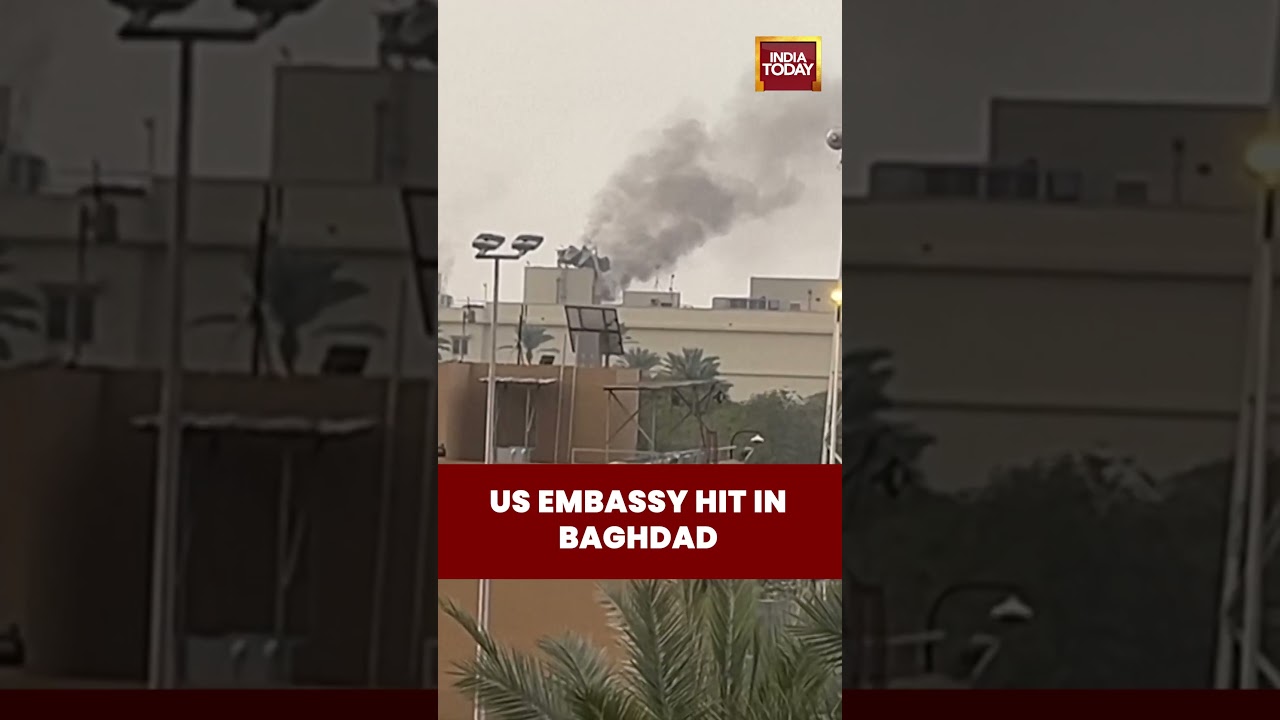 US Embassy in Baghdad Hit by Missile! Smoke & Fire Erupt in Green Zone