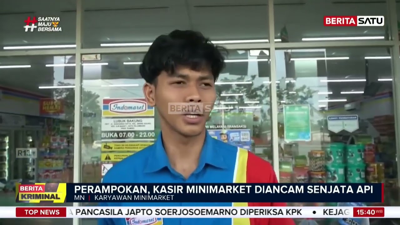 Dua Perampok Bersenjata Todong Kasir Indomaret Palembang, Gasak Rp16 Juta #beritasatu