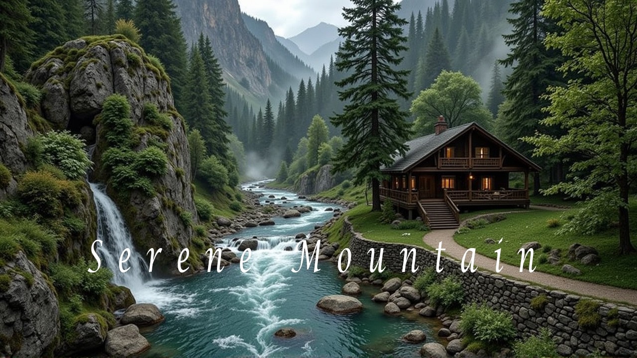 Serene Mountain River – Deep Healing Meditation Music – Peaceful Waterfall Nature Ambience for Sleep