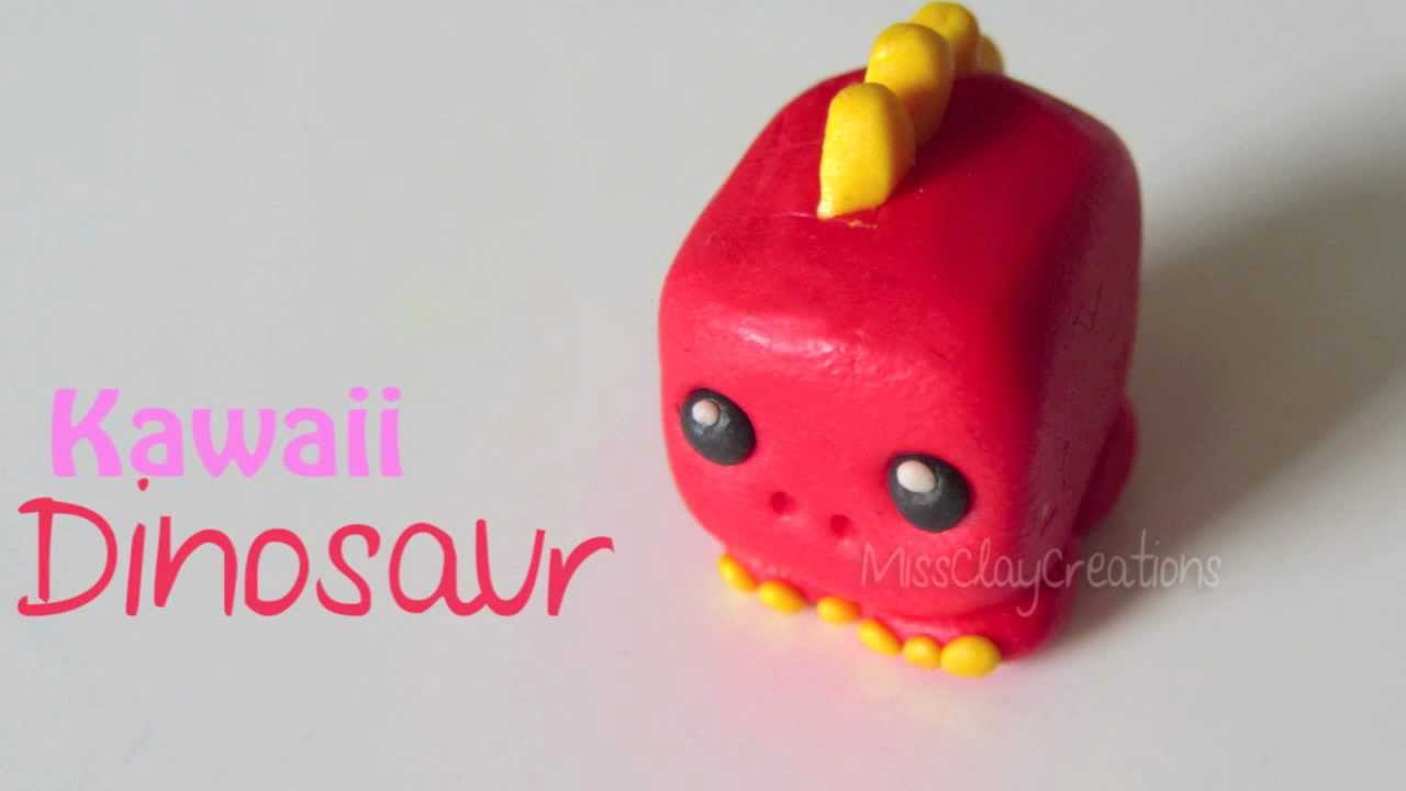 Easy Kawaii Dinosaur tutorial by MissClayCreations