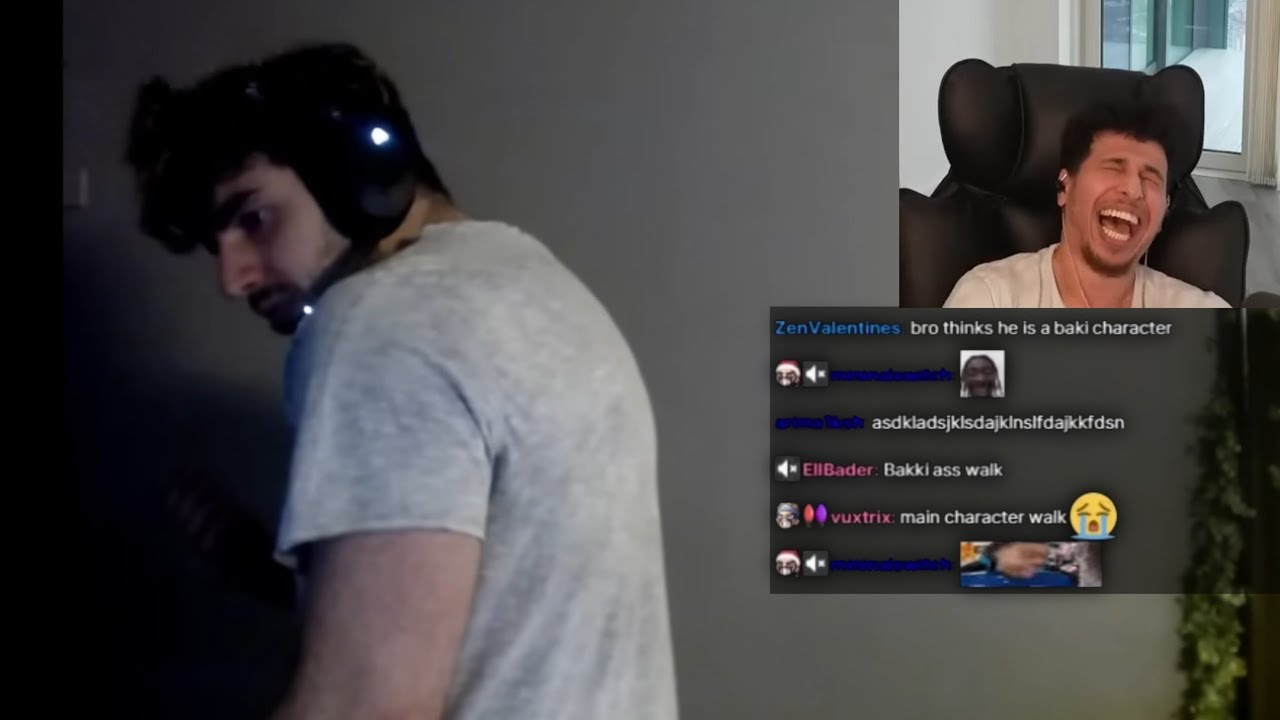 humzh dies laughing at detdert and brohan showing how they walk