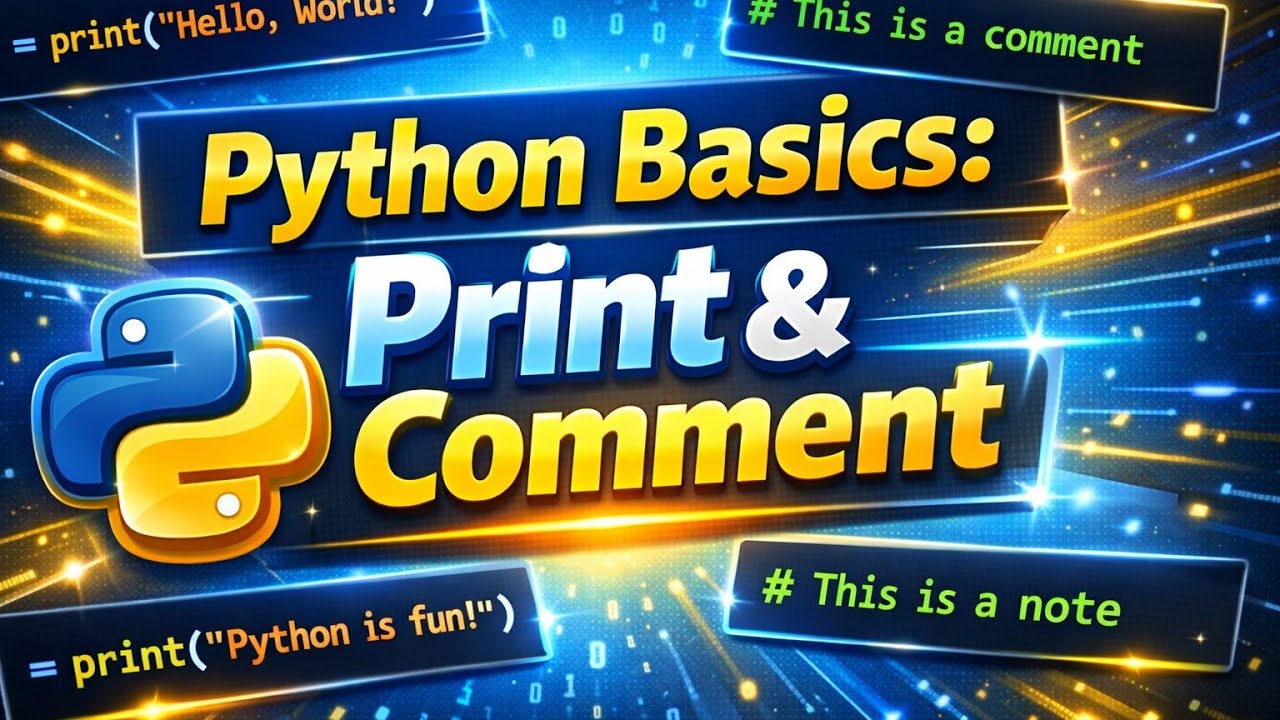 Python Basics: Print Statement, Single-Line & Multi-Line Comments