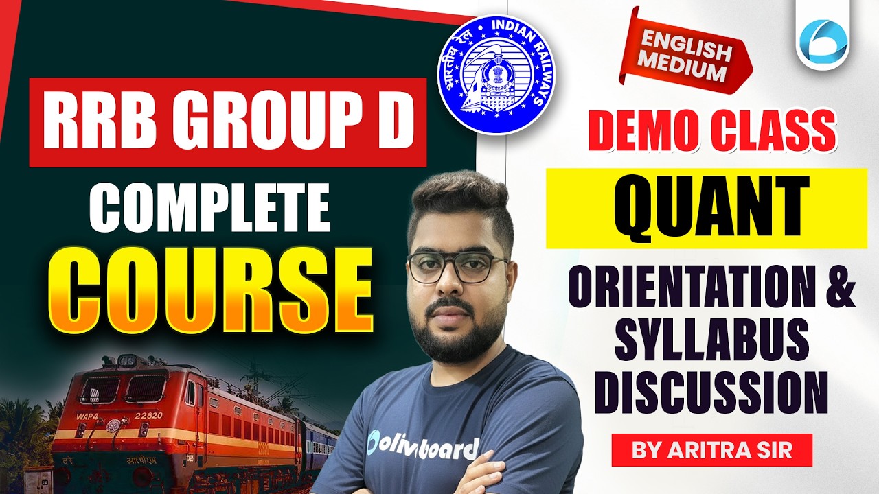 RRB Group D – Complete Course | Demo Class | Quant | Orientation & Syllabus Discussion | Oliveboar