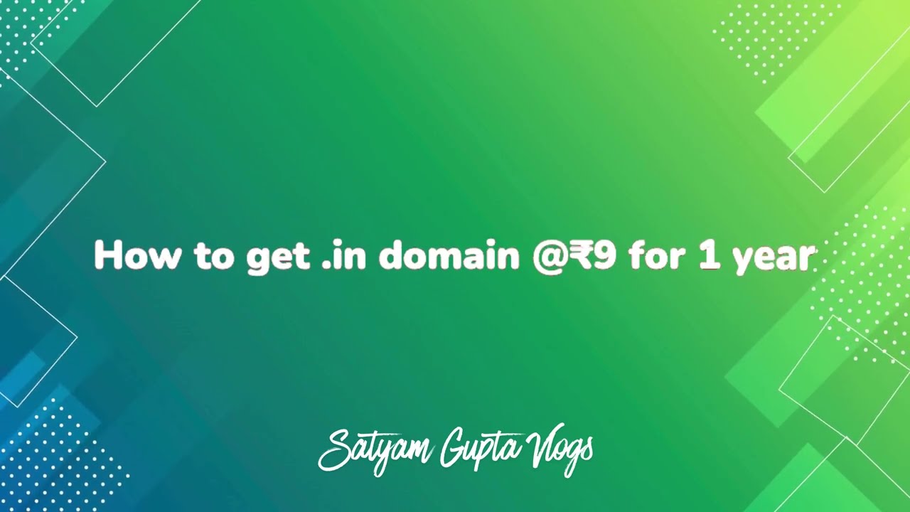 How to Get a Domain @ ₹9 for 1 Year 😱 | Cheapest Domain Trick 2026