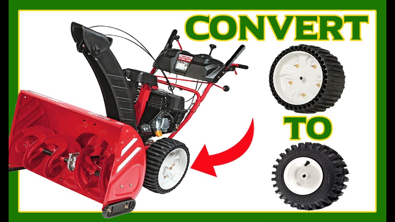 Convert Snowblower Wheels Back To Rubber Tires! MTD CUB CADET TROY-BILT COLUMBIA YARDWORKS