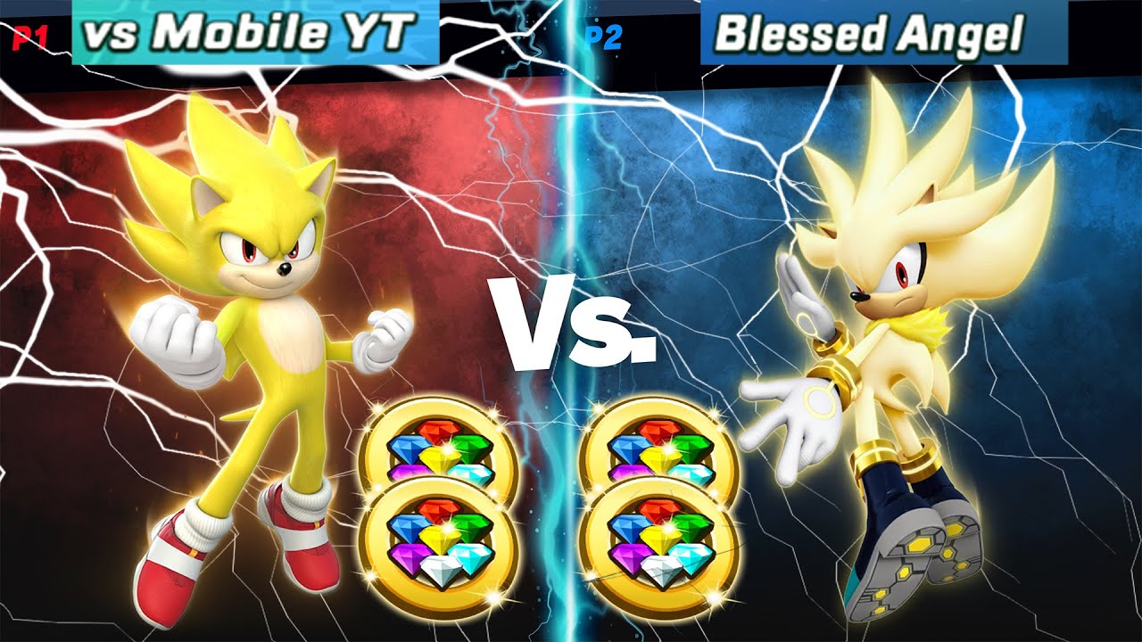 Sonic Forces Speed ​​Battle 1v1: Фильм Супер Соник против Супер Сильвера (Двойное усиление) Геймплей