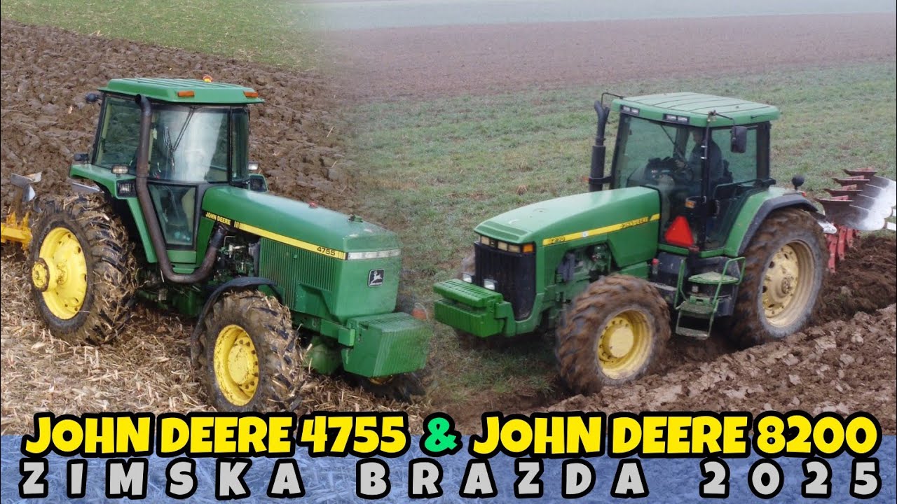 ЗИМНЯЯ БОЛОТА / JOHN DEERE 4755 и JOHN DEERE 8200 /25