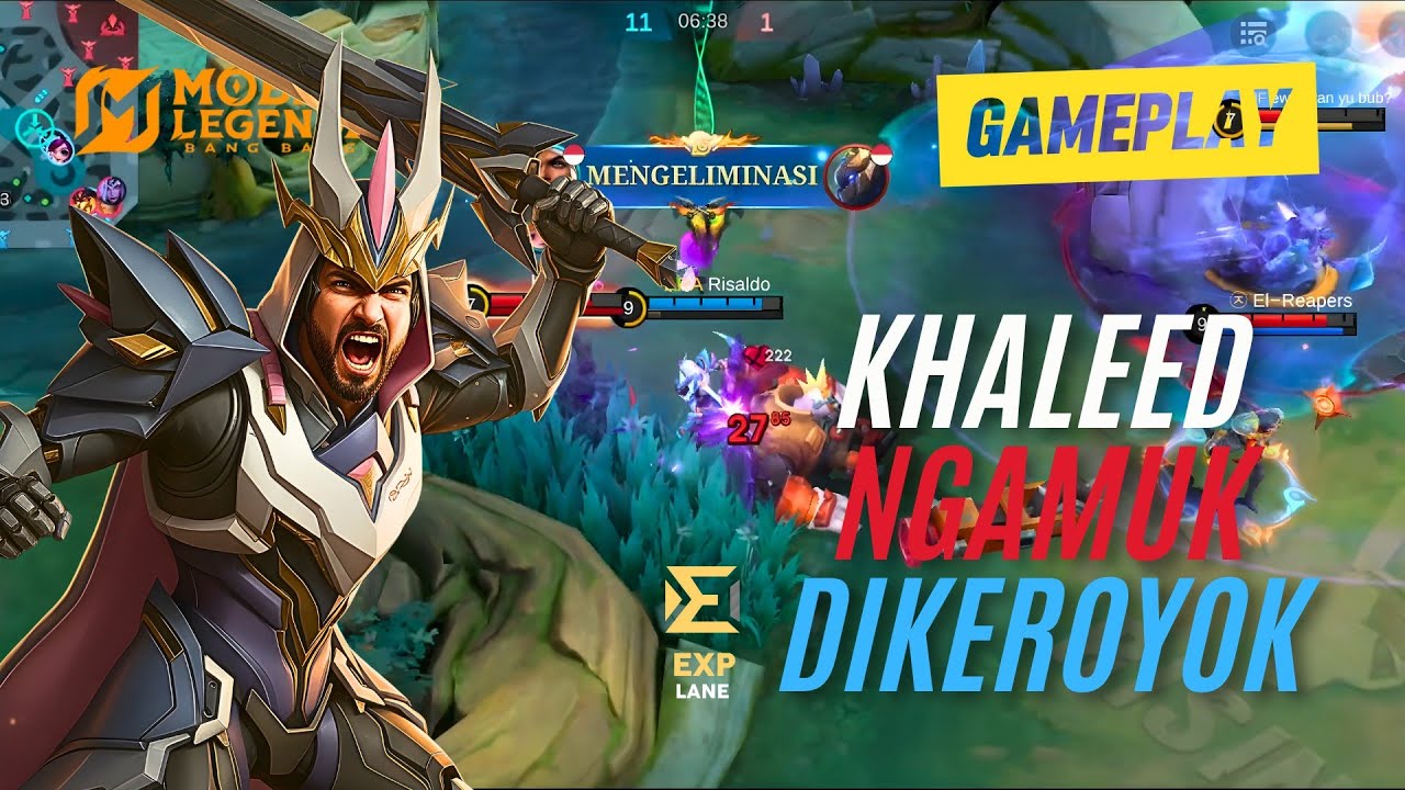 Khaleed Gameplay EXP Lane | Khaleed Best Build 2025 | Khaleed VS Thamuz #mobilelegends #khaleed