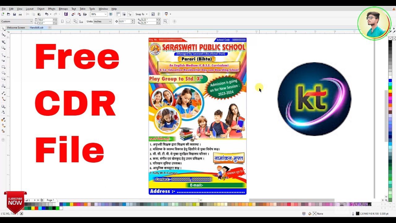 How to design school admission flyer in Corel draw