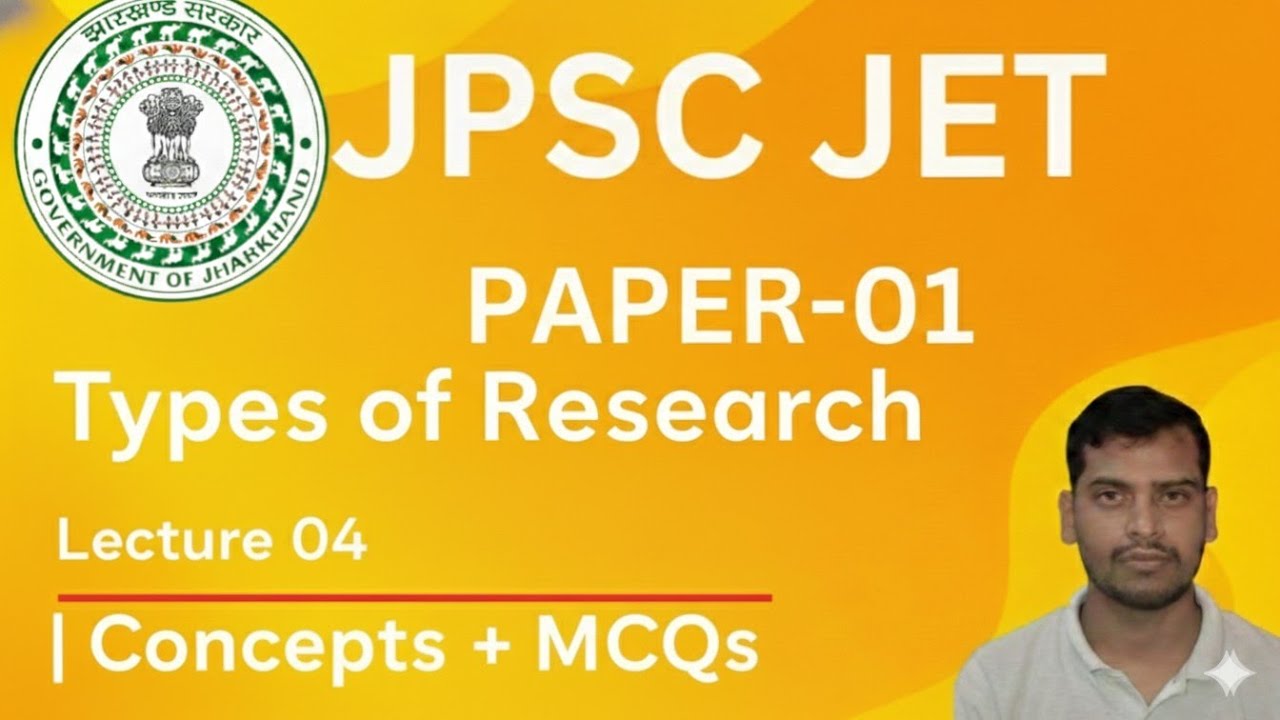 ​JPSC JET Exam Paper 1 | Research Types: Fundamental, Applied & Action Research