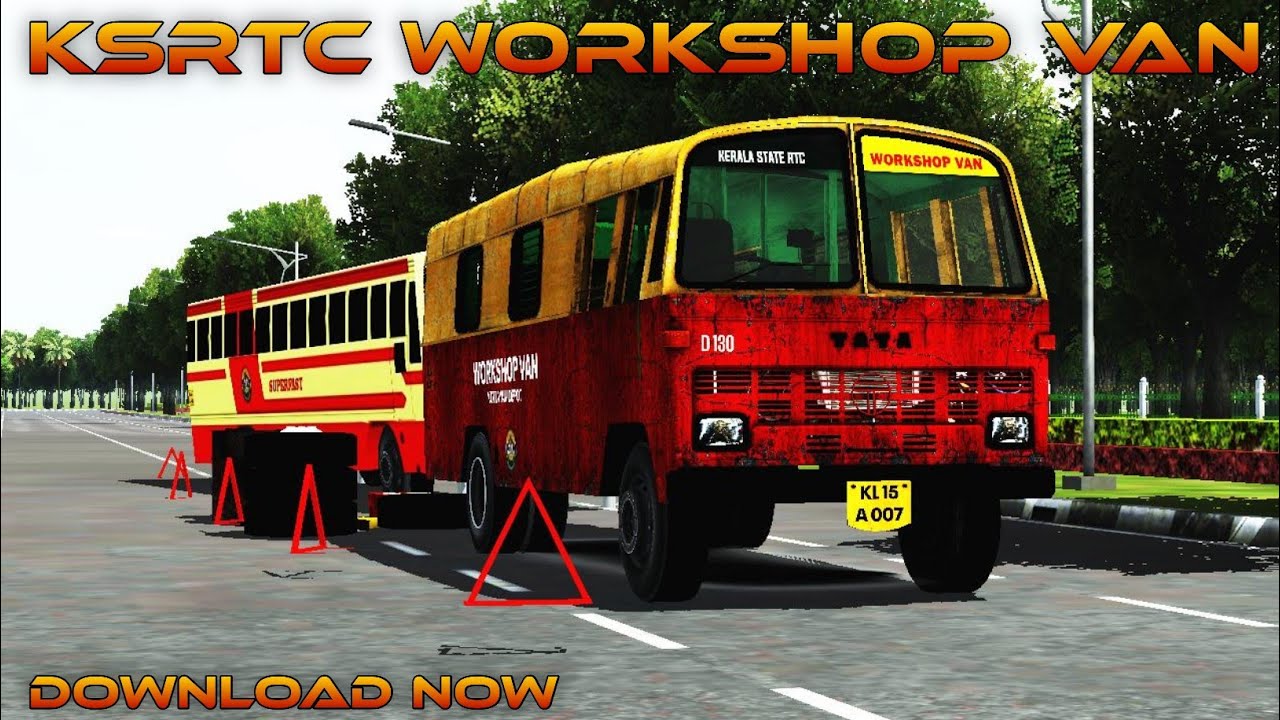 KSRTC Workshop Van in Bus Simulator Indonesia #bussidindonesia #bussid #simulator #kerala #ksrtc #og