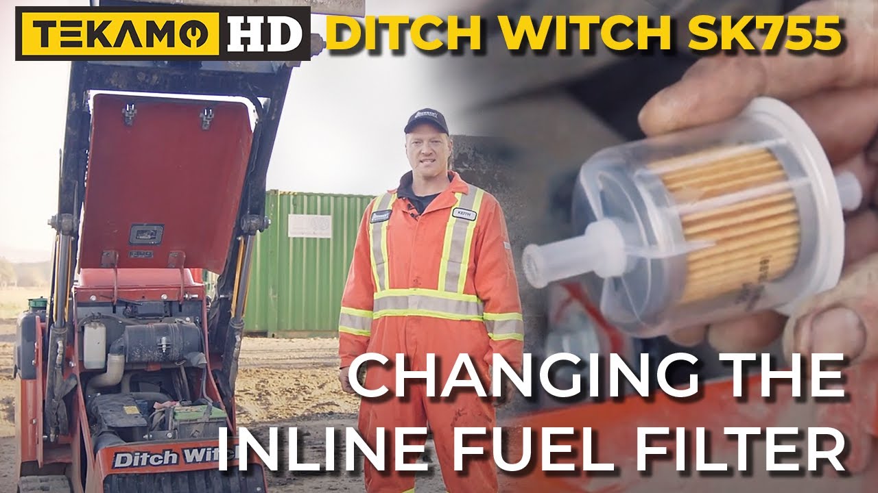 Change your INLINE FUEL FILTER fast on a DITCH WITCH SK755