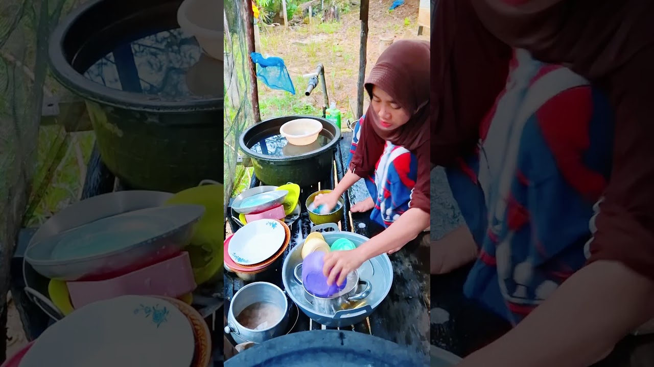 Pas bnget nyuci gak ada air eeeh tiba* hujan deras