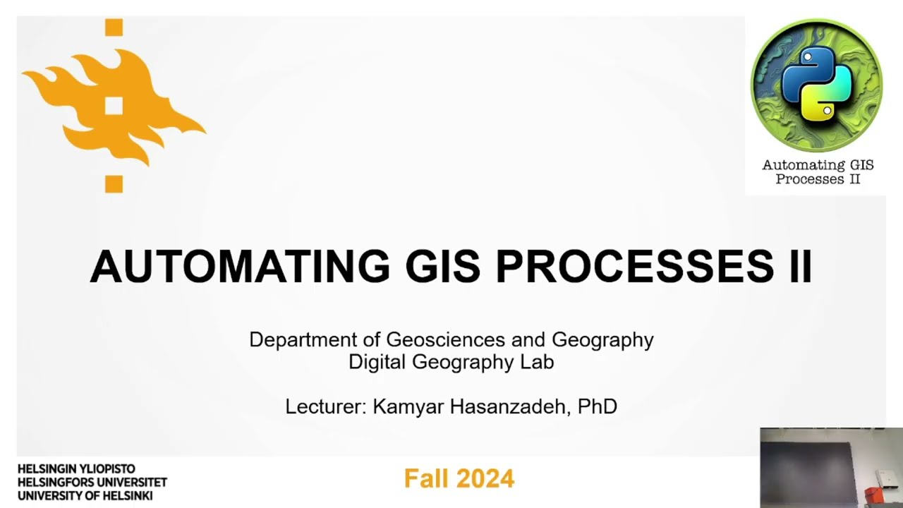Automating GIS processes - 2024 Lecture 1