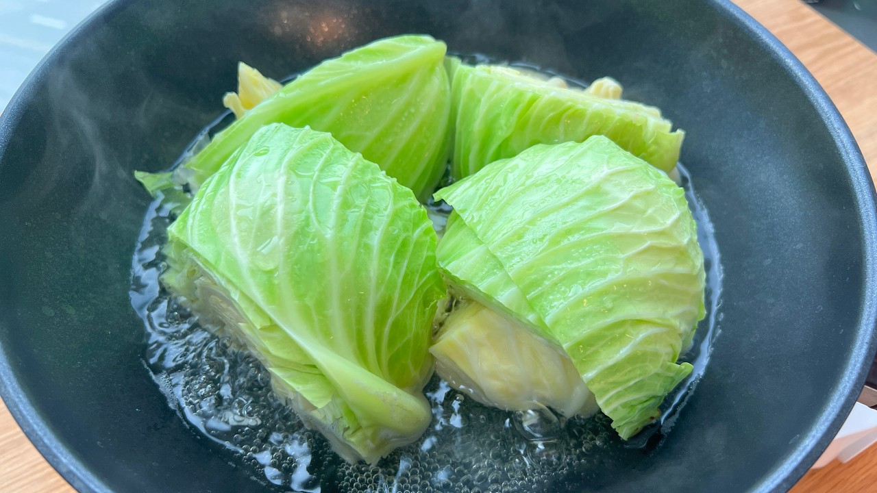 양배추 찜기에 찌지마세요! 10배 더 맛있고 부드러운 양배추가 완성돼 너무 감사하네요