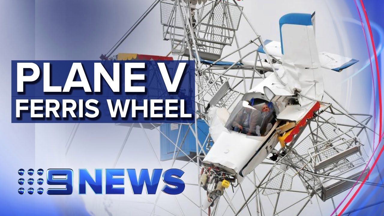 The moment a plane flies into a Ferris Wheel | Nine News Australia