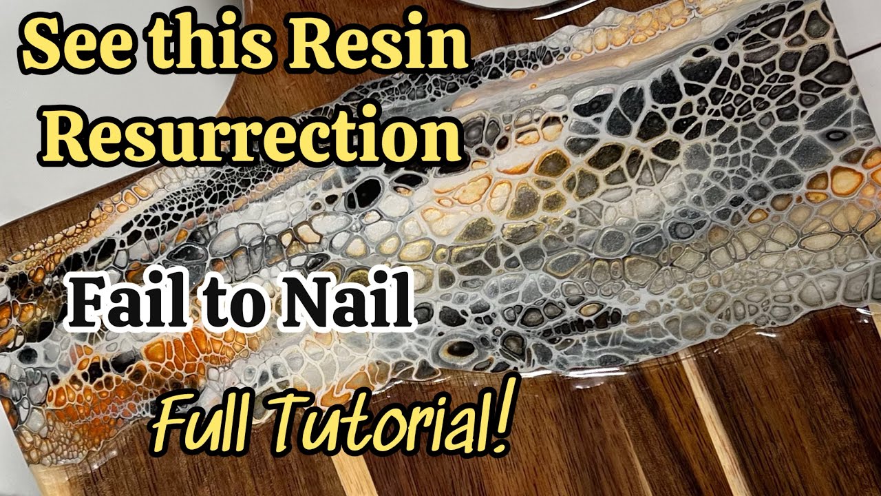 413. Resin Fix WORKED! FULL Tutorial Acrylic Painting on Cutting Board, Fluid Art, Functional Art