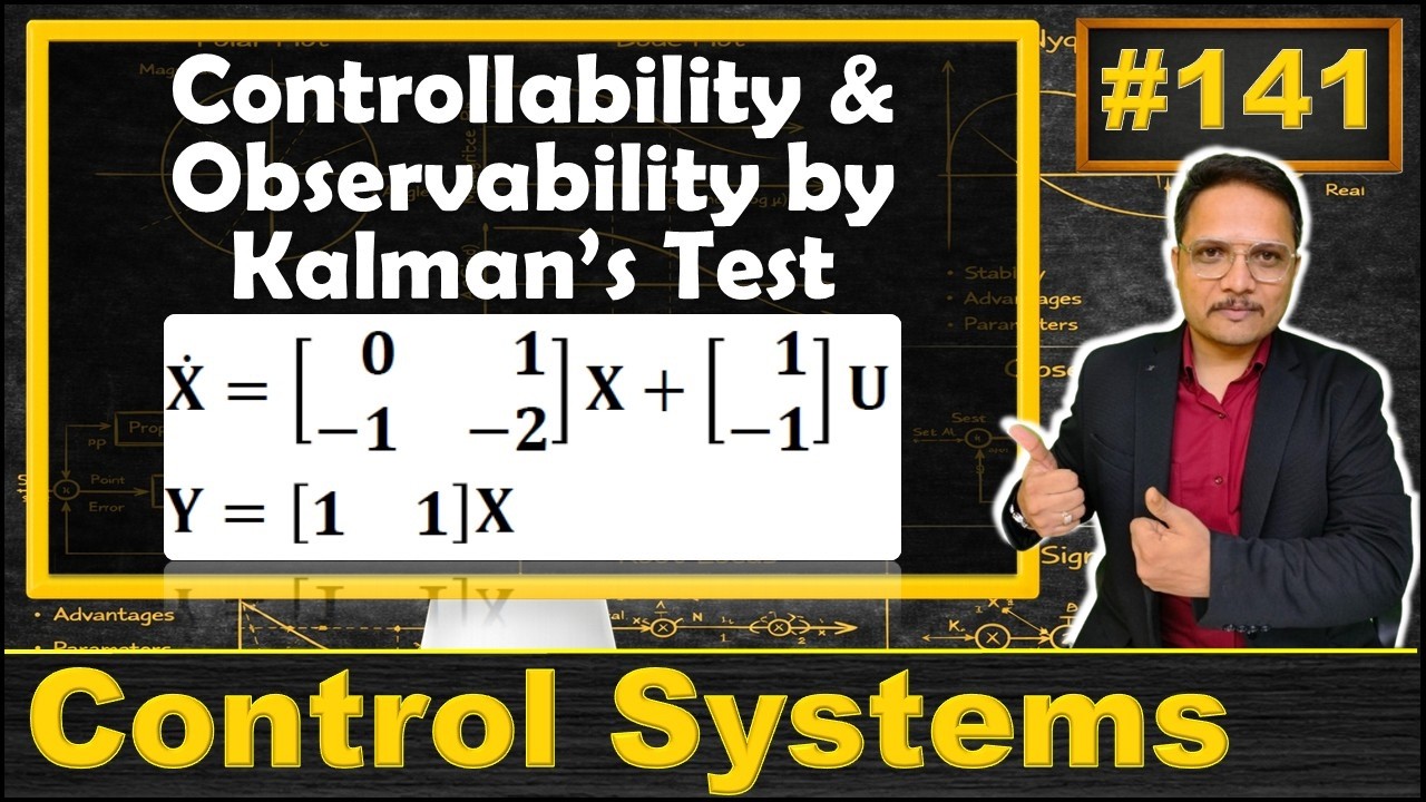 1. Controllability and Observability by Kalman's Test in State Space Analysis