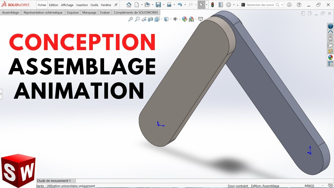 Conception -- Assemblage -- Animation sous SolidWorks