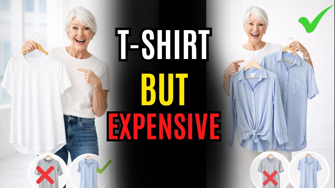 5 T-Shirt Hacks to Look 10x More EXPENSIVE Over 50  | Aging Tips for Mature Women