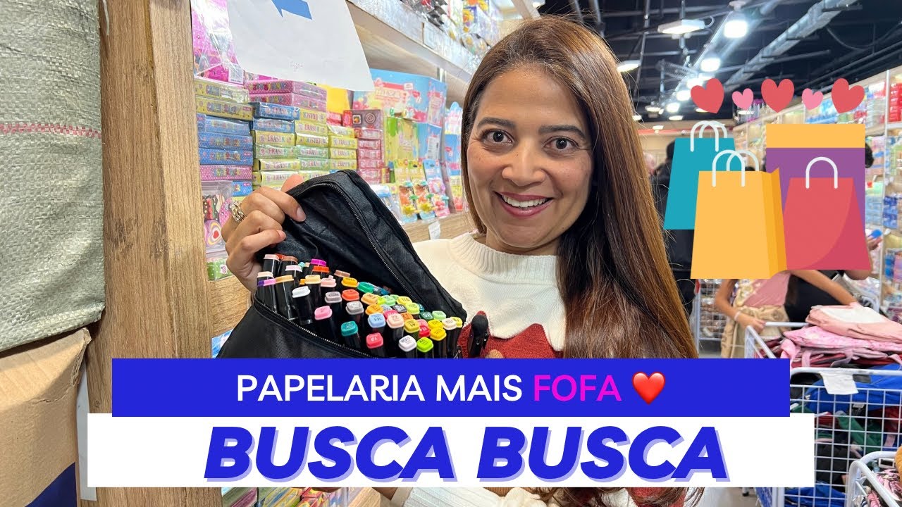 VALE A PENA 😱Tour completo na papelaria mais fofa do BRÁS SP 📍| BUSCA BUSCA