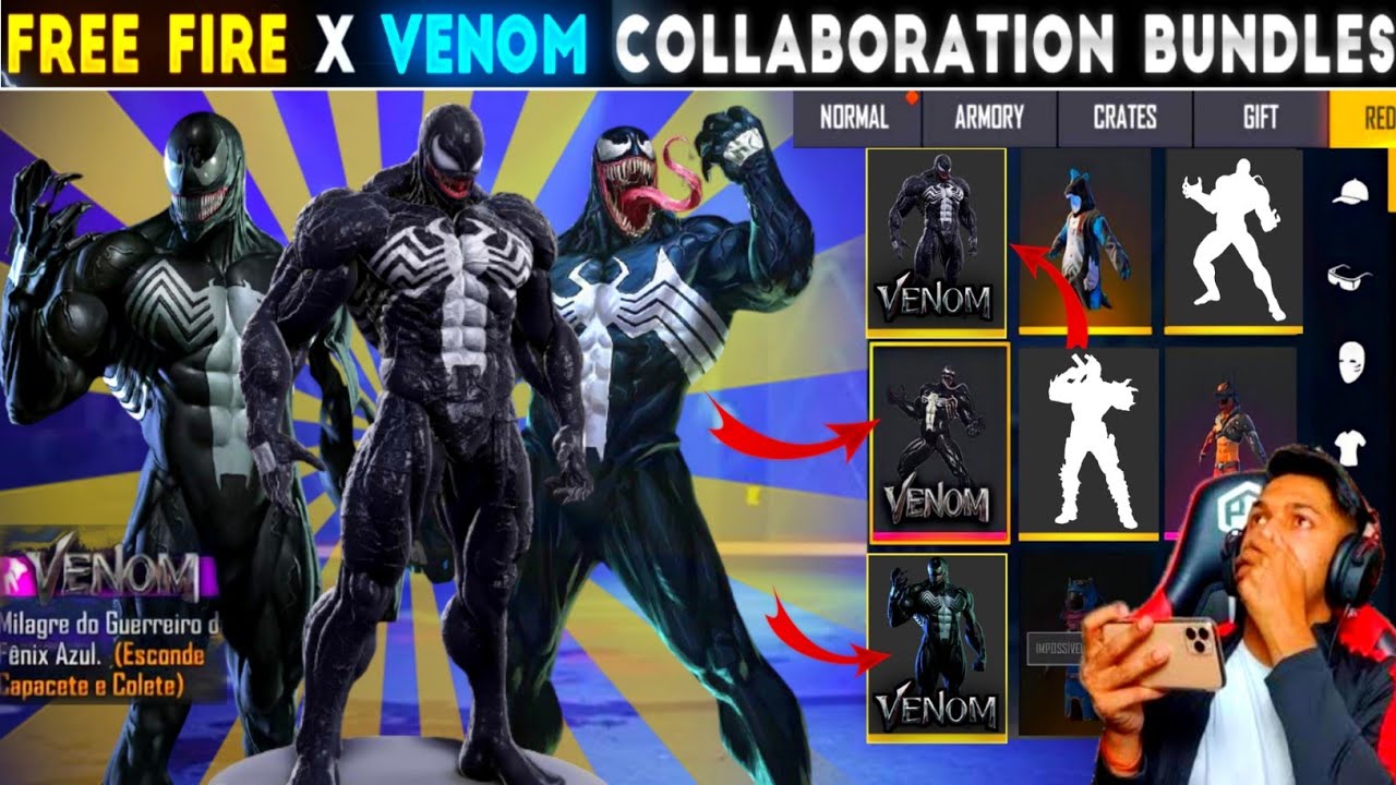 Free Fire X Venom Event | Venom Event Free Fire  | FF X Venom Collaboration | Free Fire New Event