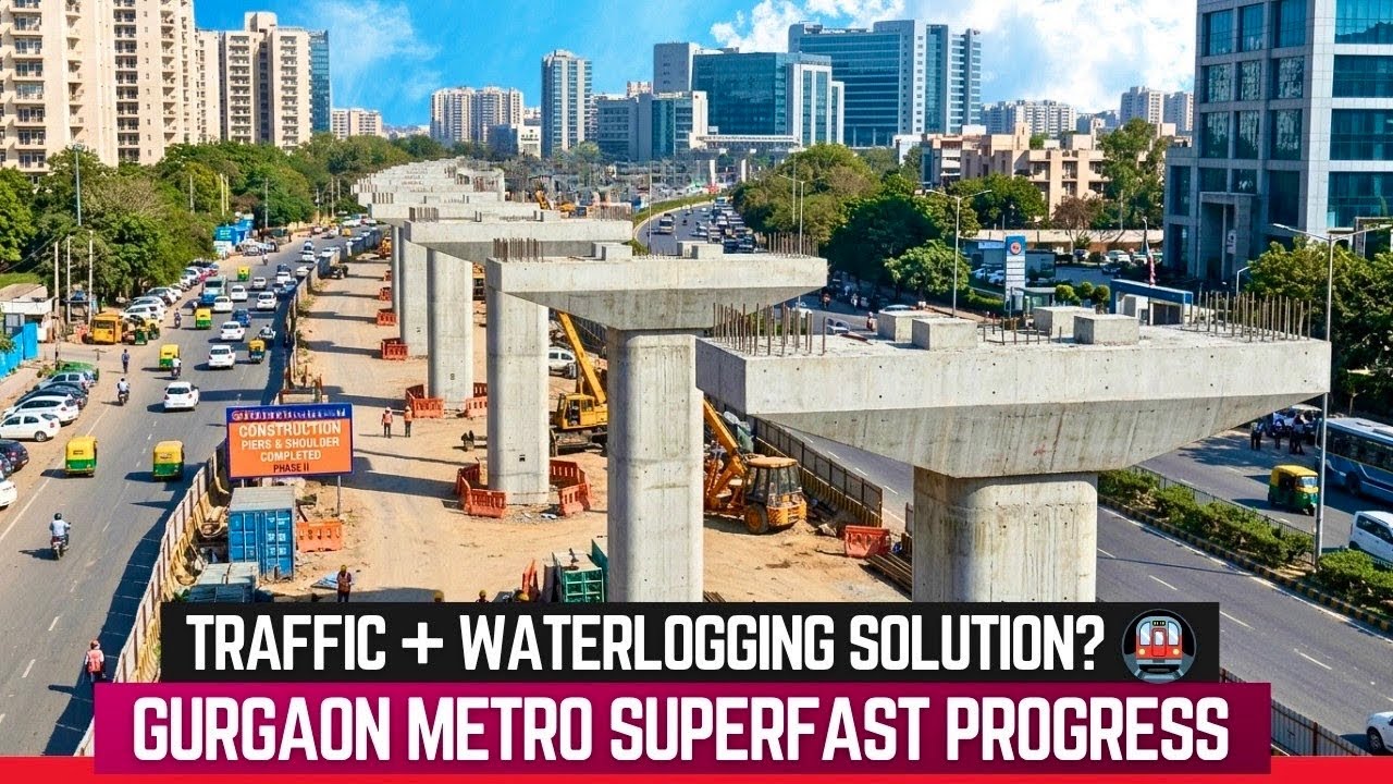 Gurgaon Metro SUPERFAST Progress! 😱 | Will It End Traffic & Water-logging? |Gurgaon to Dwarka UPDATE