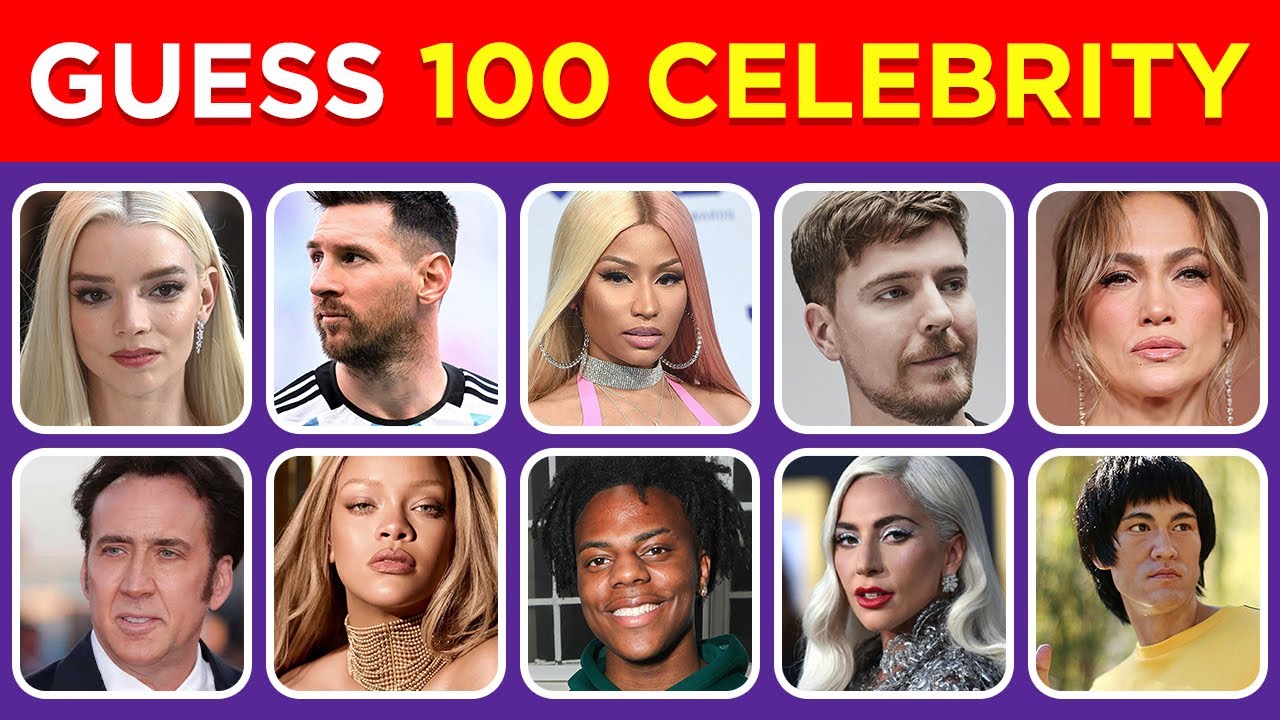 Guess The Celebrity In 3 Seconds | 👩‍🎨👩‍🎤 100 Most Famous People In The World | Quiz Shift
