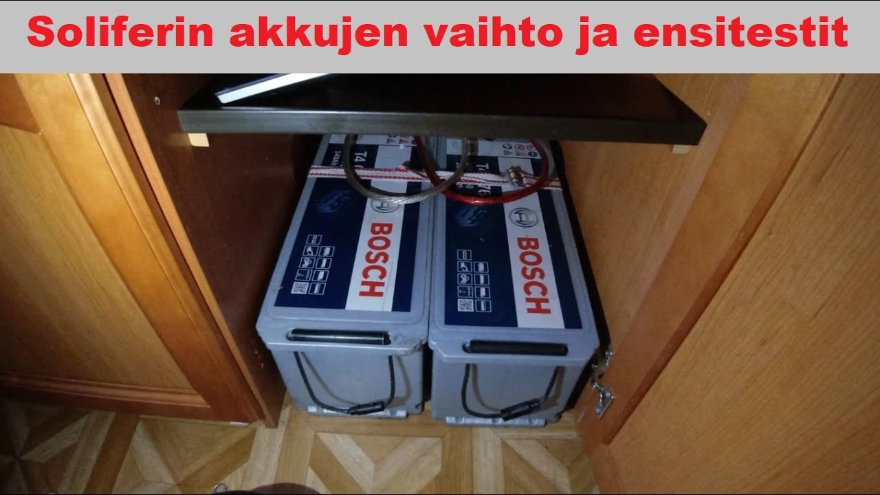 Soliferin akkujen vaihto ja testikahvit