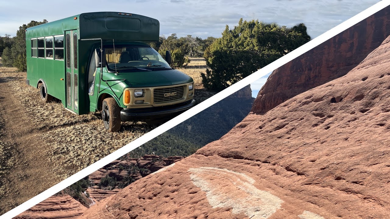 Biking to the White Line in Sedona - Bus Life