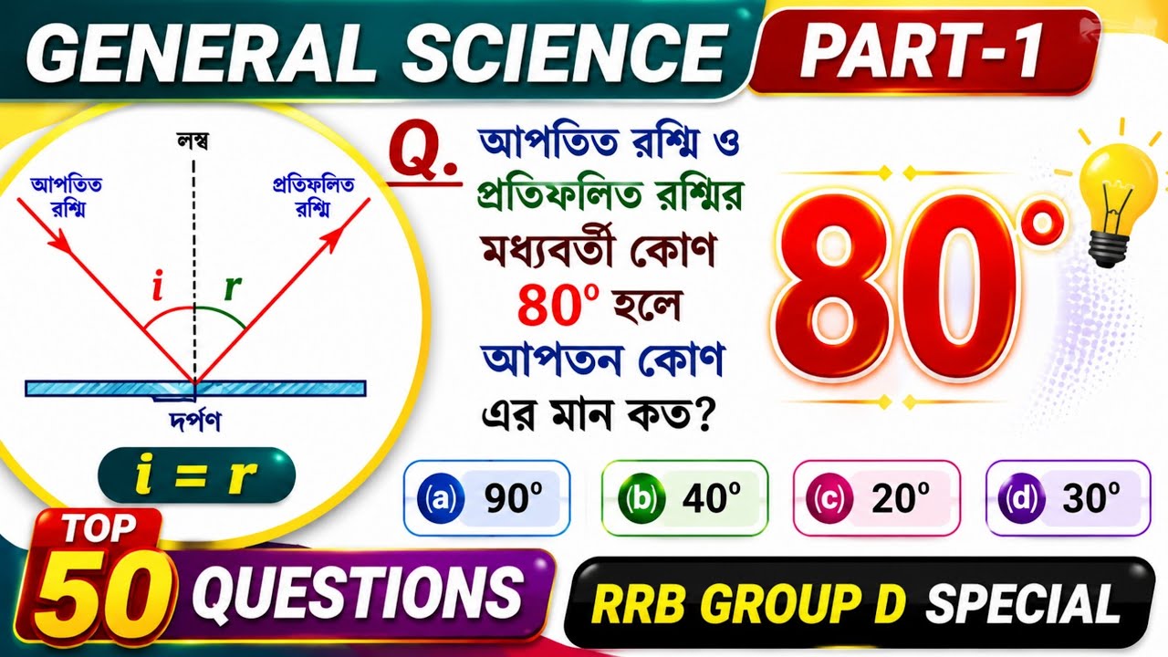 RRB GROUP D General Science Questions Part-1 | General Knowledge And General Science