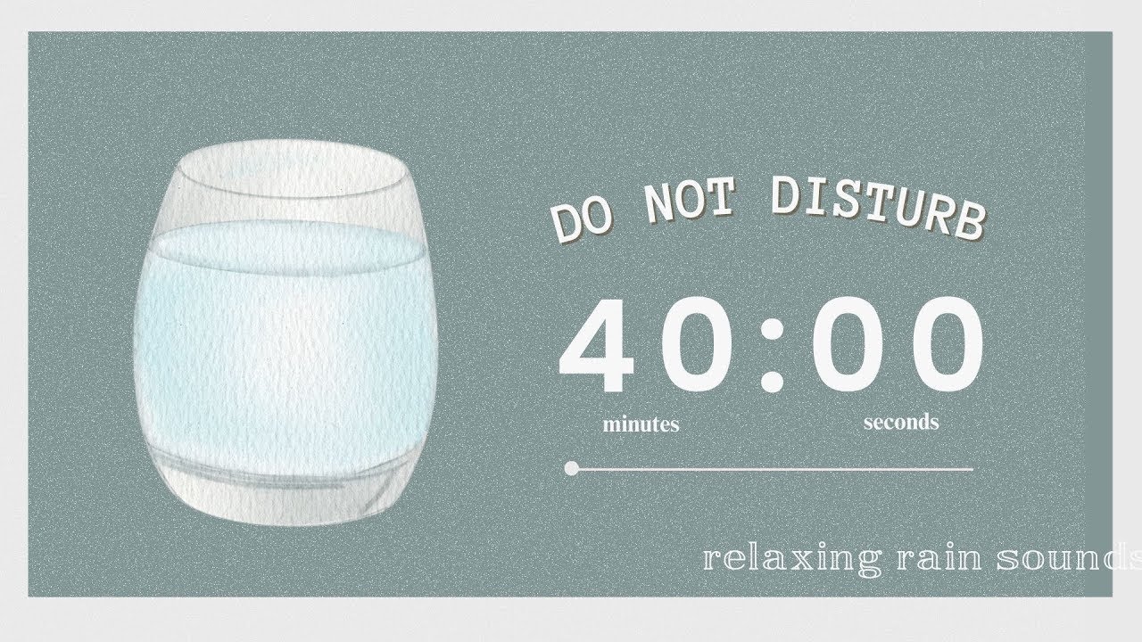 40/10 Pomodoro 💧 𝔀𝓪𝓽𝓮𝓻 Focus Session (Deep Focus) | Rain Sounds | adhd friendly